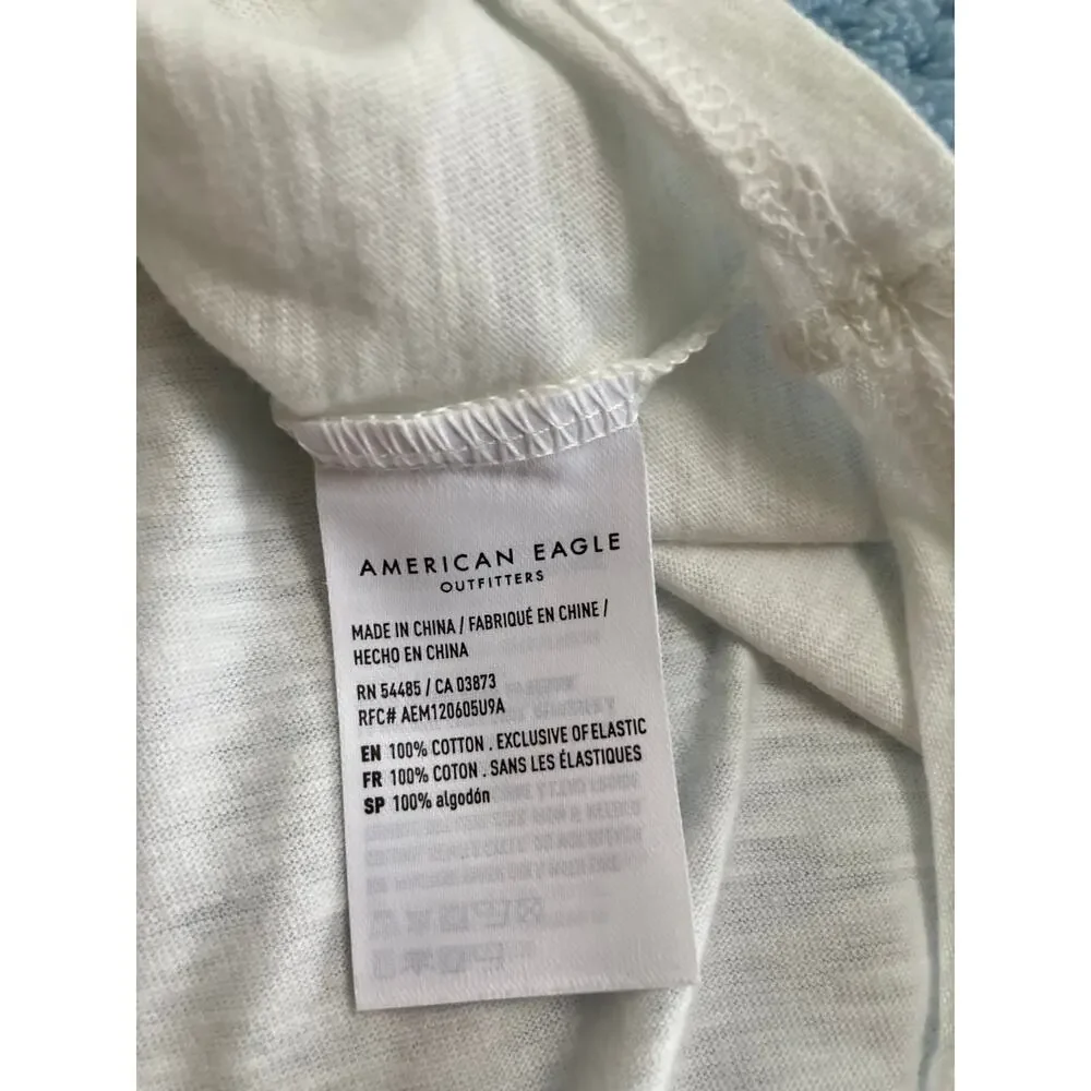 NWT American Eagle Outfitters White Crop Top shirt Size M - Picture 7 of 9
